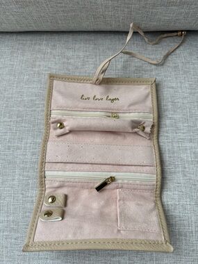 Gorjana Blush Tan Leather Jewelry Roll Set